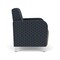 Lesro Siena Lounge Reception Guest Chair, Brushed Steel, RS NightSky Back, MD Farro Seat, RS NightSky Panels SN1101 - alternate 3